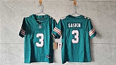 Women's Miami Dolphins #3 Myles Gaskin Aqua 2024 F.U.S.E Vapor Untouchable Stitched Jersey,baseball caps,new era cap wholesale,wholesale hats